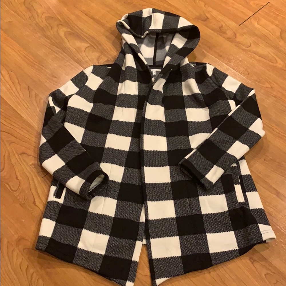 Black & White Gingham Jacket (Coatigan)